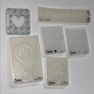 Sizzix Clear Embossing Folders Collection Sizzix beach Sizzix heart Embossing